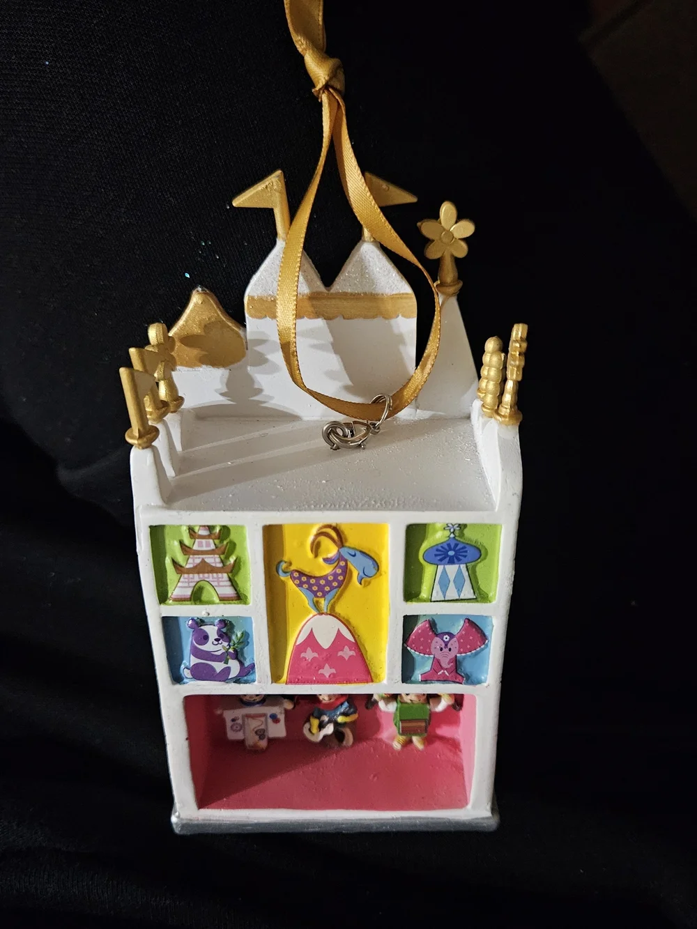 Disney Sketchbook It’s A Small World Clock Tower Ornament by Costa Alavezos